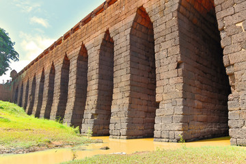 View of Kampong Kdei Bridge, Cambodia