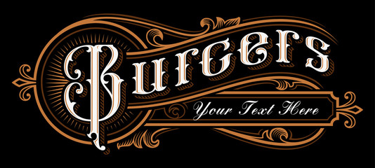 Burgers Lettering design.
