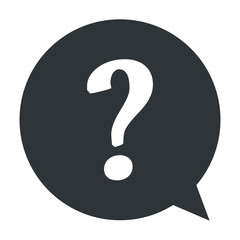Question mark in a speech bubble vector icon