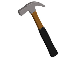 Martillo sobre fondo blanco.