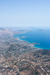 View over the coast of Greece