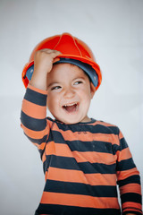 little Boy dream to become Civil Engineer, education concept.