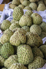 Custard apple fruit for sale in the fresh market,common name The sugar-apple or sweetsop.