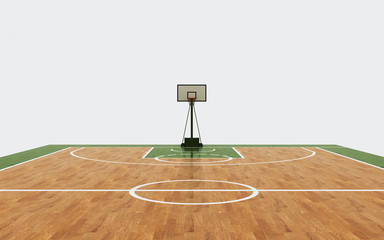 rendering of basketball arena background