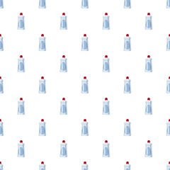 Detergent white bottle pattern seamless repeat in cartoon style vector illustration
