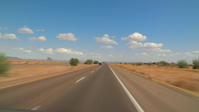 Time Lapse Driving Along Highway in Tucson