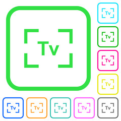 Fototapeta premium Camera time value mode vivid colored flat icons