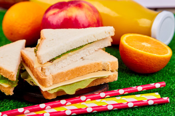 Picnic on the grass.