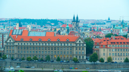 Fototapeta na wymiar Prague evening views of the city.