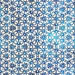 Native batik seamless watercolor artistic boho style colorful square pattern.