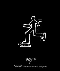 스포츠 포스터 / 손으로 그린 스포츠 그림