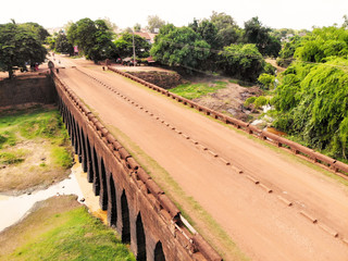 Fototapeta na wymiar View of Kampong Kdei Bridge, Cambodia