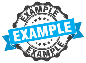 example stamp. sign. seal