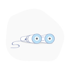 Binoculars icon illustration. Search, look, view, vision, magnifying glass icon concept