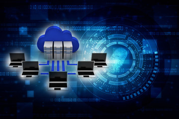 3d rendering Computer network
