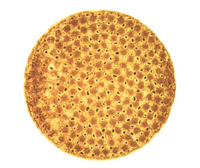 pancake; isolated, above view