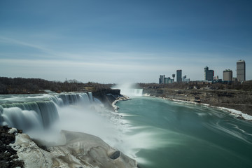 Niagara falls view at winter time