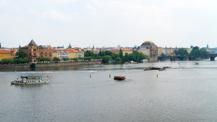 Fototapeta na wymiar Prague Charles Bridge in summer.