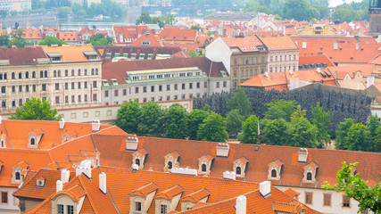 Fototapeta na wymiar Prague views of the city in sunny summer weather.