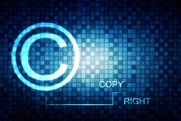 Fototapeta premium 2d illustration copyright symbol concept 