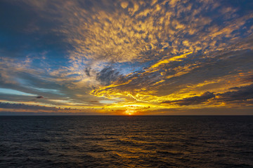 Picturesque sunrise over the Atlantic ocean