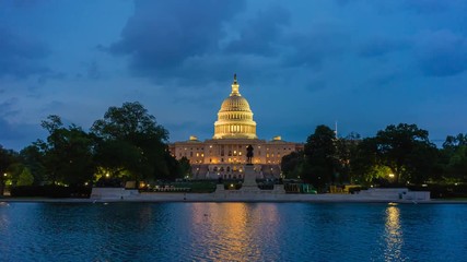 4k hyperlapse video of United States Capitol