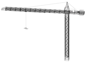 Crane Architect Blueprint - isolated