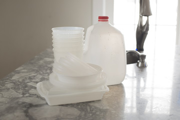 Plastic bottle garbage for recycling