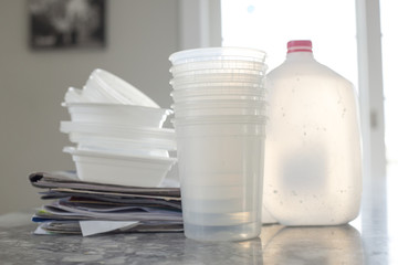 Plastic bottle garbage for recycling