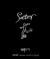 스포츠 포스터 / 손으로 그린 스포츠 그림