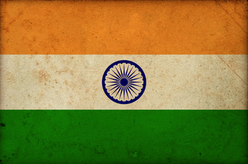 Fototapeta na wymiar Grunge national indian flag India independence day