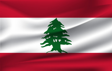 Lebanon waving flag