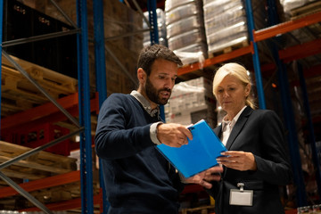 Managers checking inventory