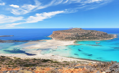 Famous Balos lagoon on Greece island Crete - obrazy, fototapety, plakaty