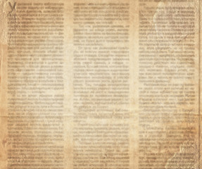 Old vintage newspaper. Blurred texture background