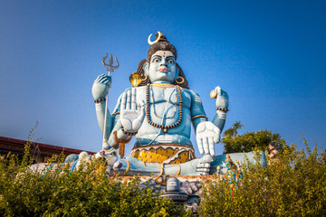 Close up of Shiva God statue at Hindu Koneswaram temple in Trincomalee, Sri Lanka