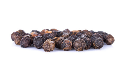Black pepper isolated on white background