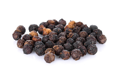 Black pepper isolated on white background