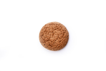 Oatmeal cookie isolated on white