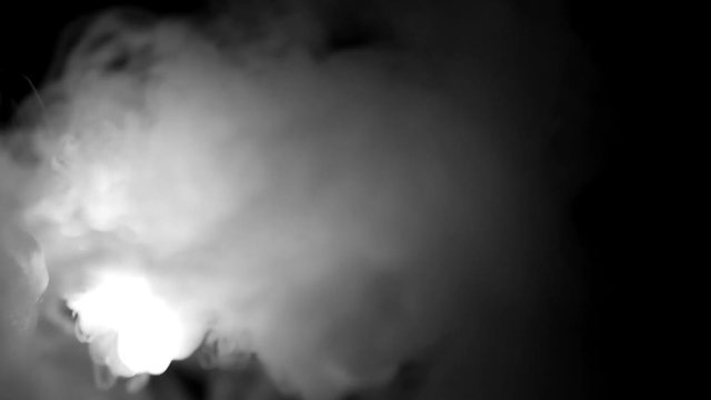 Slowly appearing black and white smoke, slow motion, smoke from the hookah8