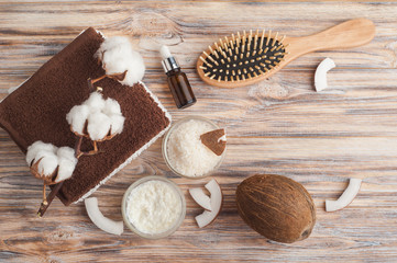 Natural hair treatment with coconut