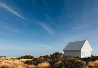 Teide Observatory white house in Tenerife, Canary Islands, Spain