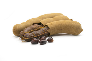 Image of tamarind isolated on white background. Fruit. Food.