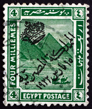 Postage stamp Egypt 1922 Giza Piramids