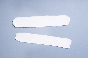 two empty pieces of paper
