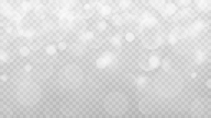 Abstract transparent light background with bokeh effects in gray colors. Transparency only in vector format - obrazy, fototapety, plakaty