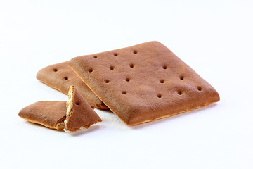 pastry, biscuit,  cookies isolated white background