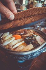 traditional japanese sukiyaki meal