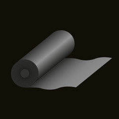 vector icon of roll of fabric or paper roll. Textile roll icon of vector illustration for web and mobile design eps10