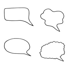 dialog box a cloud a set of vector sketch icon. isolated